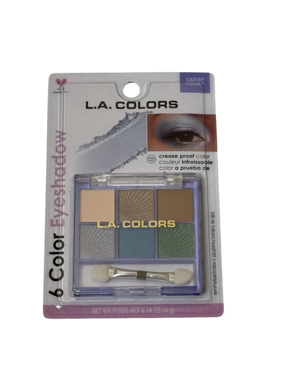 LA Colors Cloud 6 Color Eyeshadow Palette C62169 New Sealed